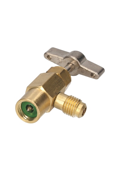 R134a Dağıtım Vanası Ac Soğutucu Şişe Açacağı, R134a 1/2'' Acme Erkek Ve 1/2'' Dişi Dişli Musluk Altın