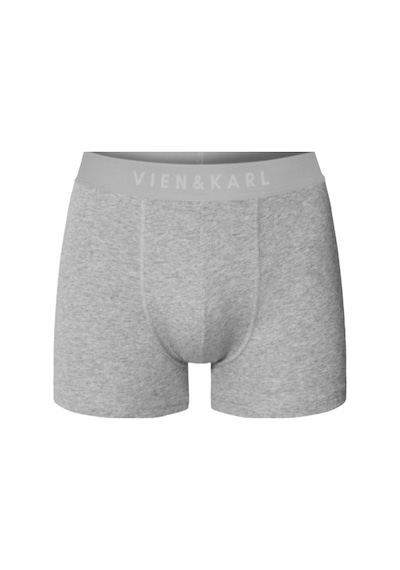 Erkek 3 Pamuklu Likralı Siyah Gri Lacivert Boxer 3 Atlet Takım Gri