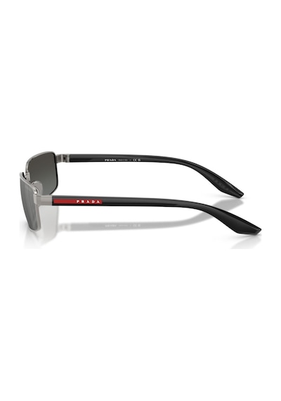 Prada Ps B54s 5av41a 59 Linea Rossa Erkek Dikdörtgen Gri Aynalı Metal Güneş Gözlüğü