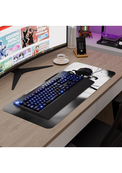 Tr Higanbana Kırmızı Örümcek Zambağı Oyuncu Gaming Mouse Pad Kauçuk Kaymaz Taban Mousepad V4, 70x30 Xl