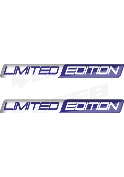 Limited Edition Long 3 Boyutlu Damla Sticker Mavi