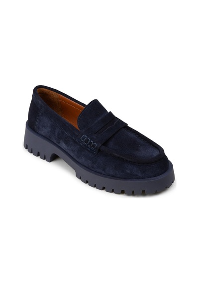 Deery Kadın Hakiki Süet Lacivert Loafer Ayakkabı - 02034zlcvc01 Lacivert