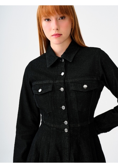 Slim Fit Kadın Elbise Denim