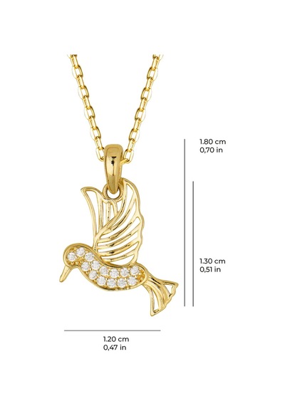 14 Ayar Talı Kuş Altın Kolye 2,06 Gr-5849