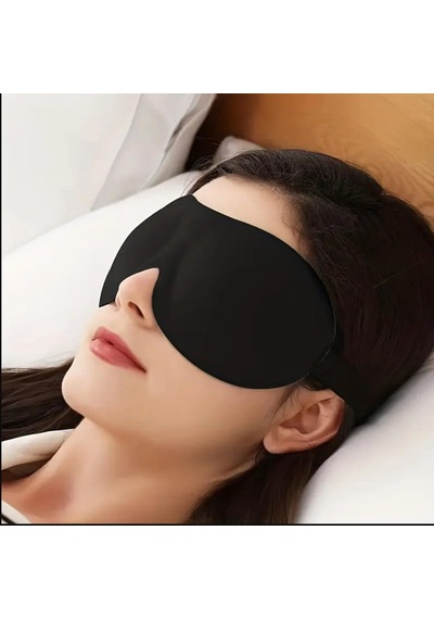 3d Konforlu Uyku Göz Maskesi, Ultra Yumuşak, Siyah, Işık Geçirmez, Ayarlanabilir Kayışlı, Nefes Alabilen Kumaş