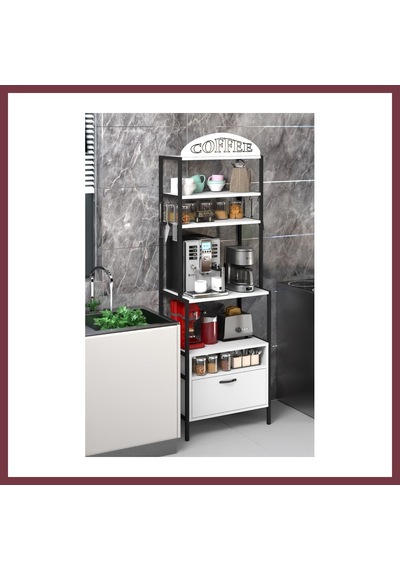 Storeşahin Metal Kahve Köşesi Beyaz 196 Cm Shn0720