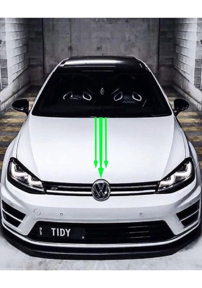 Oto Kaput Sticker Ok Ucu 3'lü Yeşil 12 60 Cm