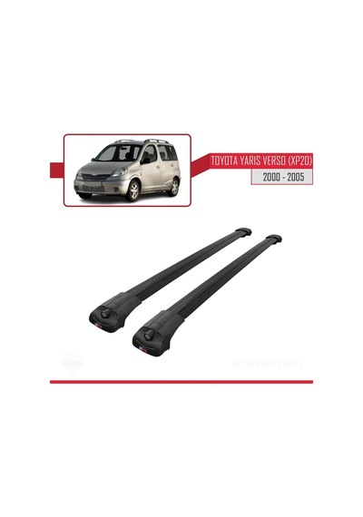 Toyota Yaris Verso Xp20 2000-2005 Arası İle Uyumlu Ace-1 Ara Atkı Tavan Barı Siyah