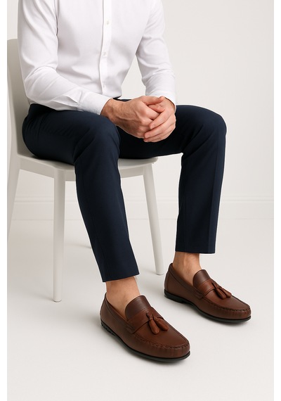 Growish Gr0175 Hakiki Yumuşak Deri Yanık Kahve Saraçlı Püsküllü Rok Erkek Loafer Babet Ayakkabı Koyu Kahverengi Growish Gr0175 Hakiki Yumuşak Deri Yanık Kahve Saraçlı Püsküllü Rok Erkek Loafer Babet Ayakkabı Koyu Kahverengi
