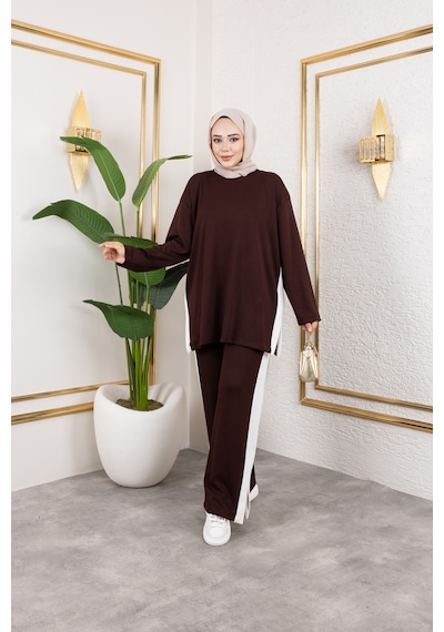 Hira Life Fashion Kadın Efsa Kahverengi Bisiklet Yaka Yanı Şeritli Ve Pantolon Cepli Alt-üst İkili Takım Kahverengi Kahverengi Hira Life Fashion Kadın Efsa Kahverengi Bisiklet Yaka Yanı Şeritli Ve Pantolon Cepli Alt-üst İkili Takım Kahverengi Kahverengi