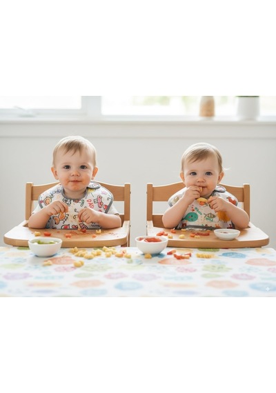 Bebek Mama Önlüğü, 3'lü Set, 6-24 Ay, Sıvı Geçirmez, Cepli, Cırtlı Kapamalı, 3 Farklı Desenli Belirtilmemiş
