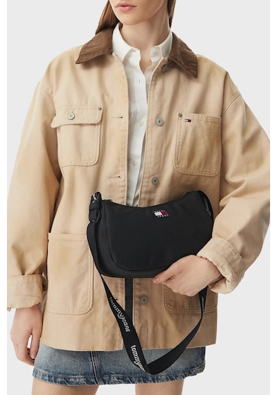 Tommy Jeans Logolu Ayarlanabilir Askılı Çanta Kadın Çanta Aw0aw18768 Bds Siyah
