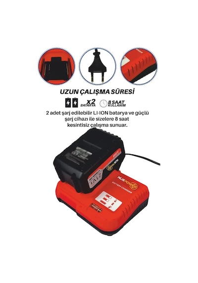 Nuspower 3'lü Set Akülü Testere + Üfleme Makinesi + Budama Makası