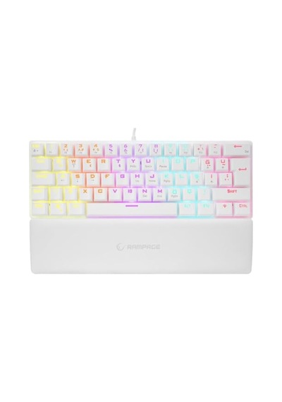 Ally K11 Beyaz Rainbow Q Bilek Destekli Red Switch Gaming Oyuncu Klavye