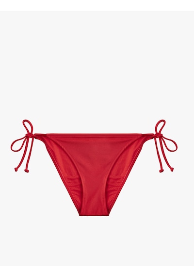 Koton Yanları Bağlamalı İpli Bikini Altı Kırmızı 6sak00019mm