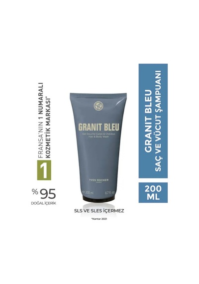 200 Ml Granit Bleu Saç Ve Vücut Şampuanı Marin Kokulu Erkek Duş Jeli Diğer