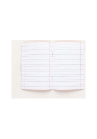 Sarı Renkli A5 Çizgili Defter - 60 Yaprak Açık Gri