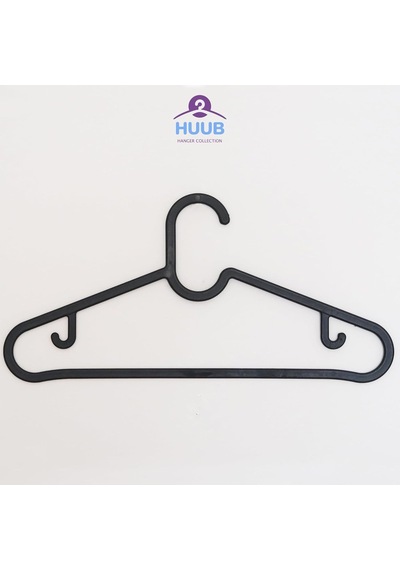 Huub Hanger Plastik Slim Askı, Elbise Askısı, Siyah Askı Standart, Adet, 10 Diğer