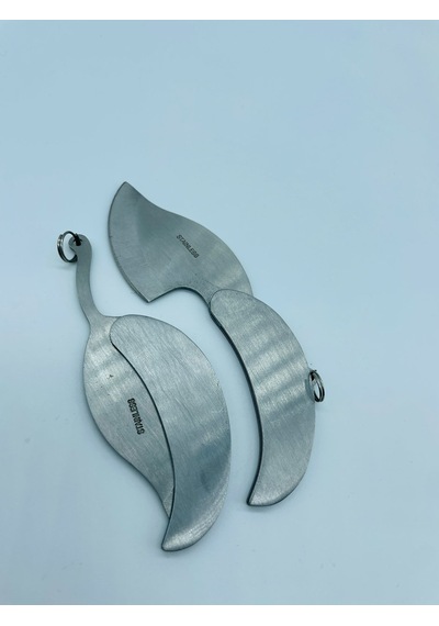 Stainless Kamp Metal Yaprak Modeli Büyükboy -12cm Gümüş