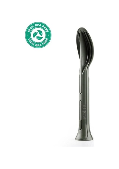 Combo 3 In 1 Çatal Kaşık Set Haki Haki
