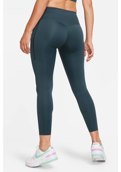 Nike Trainng Go Dri Fit İnfinalock 7/8 Leggings 6 Cepli Toparlayıcı Reflektörlü Antrenman Taytı Koyu Yeşil
