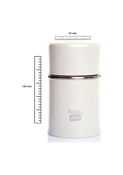 Baby Plus Paslanmaz Çelik Bebek Mama Saklama Termosu 260 ML Beyaz