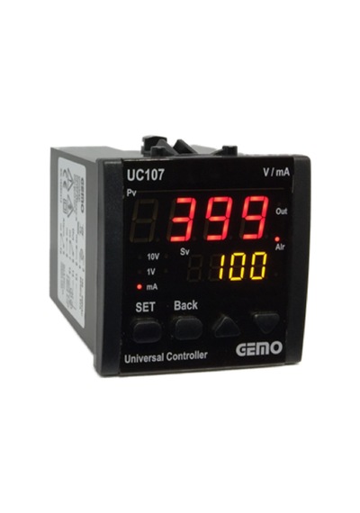 Gemo Uc107-230vac-r ,72x72mm 110v..220vac 0..10v/4..20ma Kontak-2a2k Proses Kontrol