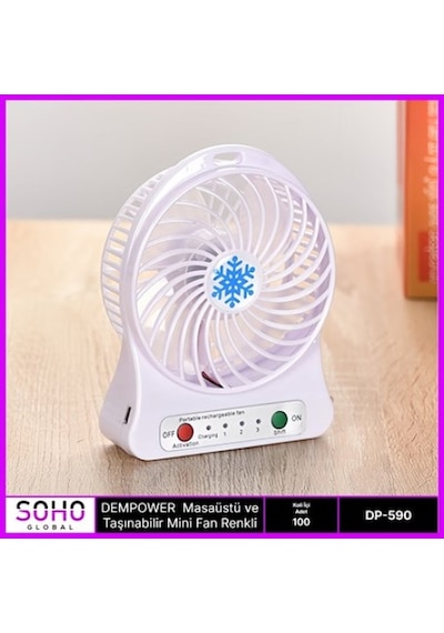Masaüstü Taşınabilir 3 Kademeli Fan 0.05 M