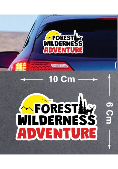 Forest Wilderness Adventure Sticker - Araba Oto Motosiklet Off Road Karavan Sticker - 00189 10X6 Cm
