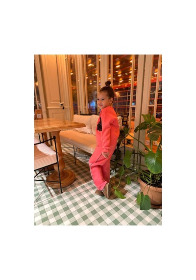 Yale Kids Kız Çoçuk Çiçek Tasarım 2 Li Takım Pembe