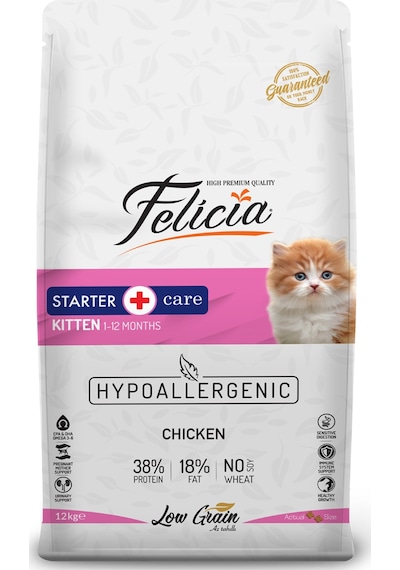 Felicia Tavuklu HypoAllergenic Az Tahıllı Yavru Kedi Maması 12 KG