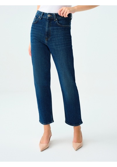 Comfort Straight Comfort Fit Kadın Pantolon Denim