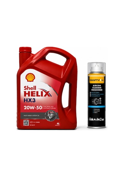 Shell Helix Hx3 20w-50 Motor Yağı 4 Litre + Klima Bombası 200 ML