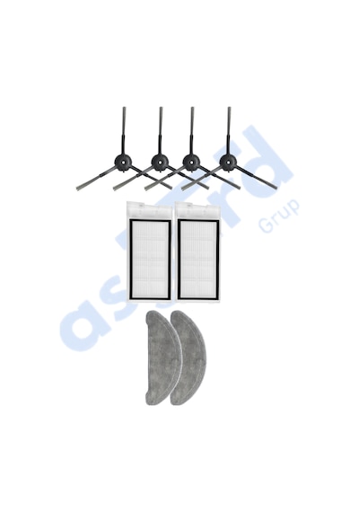 Roidmi Eve - Eve Plus Uyumlu 4 Yan Fırça 2 Filtre 2 Mop Pkt-iasgf0000662