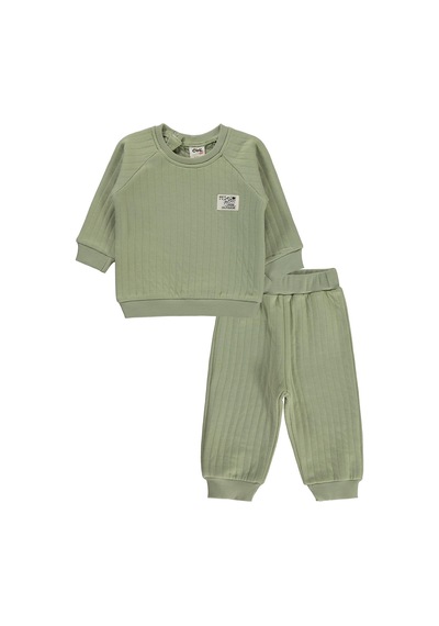 Civil Baby Araba Etiketli 6-18 Ay Takım - Haki