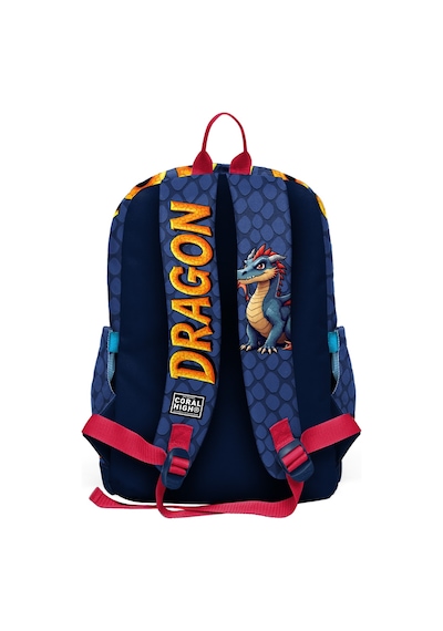 Coral High Kids Dragon Desenli Okul Sırt Çantası 33213 Mavi