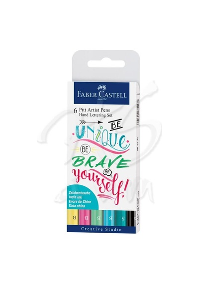 Faber Castell Pitt Artist Pen Kaligrafi Setleri 6Lı Pastels Set
