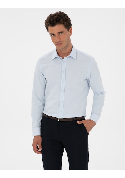 Pierre Cardin Erkek Açık Mavi Gömlek Desenli 50312180-vr003 Açik Mavi