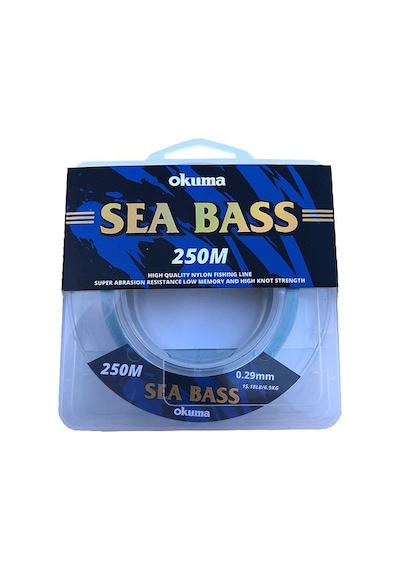 Okuma Sea Bass Nylon Moss Green Color 250 M-0,41Mm