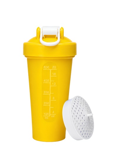 Gym Shaker 650 Ml Ölçekli Ve Sızdırmaz Kapaklı Protein Shaker Sarı
