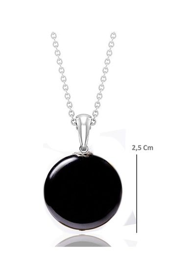 Erilsa Sertifikalı Siyah Obsidyen Taşı Kolye - 1.kalite Çok Renkli