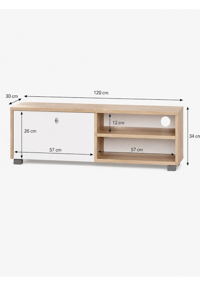 İda Tv Ünitesi Tv Sehpası Beyaz - Çam