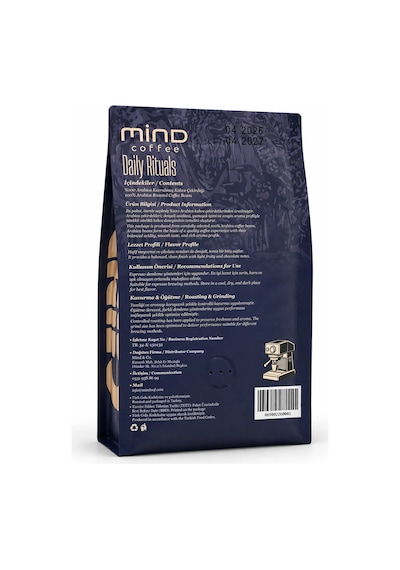 Mind Coffee Espresso Daily Rituals 250gr %100 Arabica Çekirdek