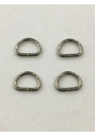 Karantuhafiye Çanta Halkası D Demir 2,5 Cm 4 Lü Set Gümüş Gümüş