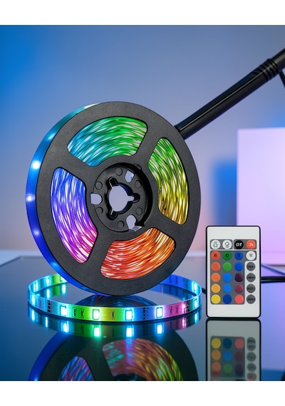 5 Metre Şerit Led Rgb Kumandalı Güç Adaptörü Uucz5mşeritled1 Çok Renkli