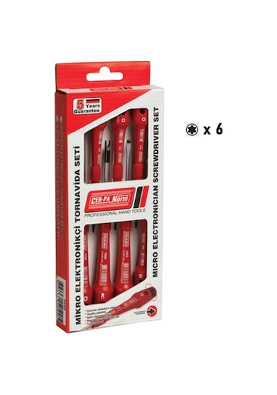 CerPa Elektronikçi Tornavida Takımı Torx 6 Parça