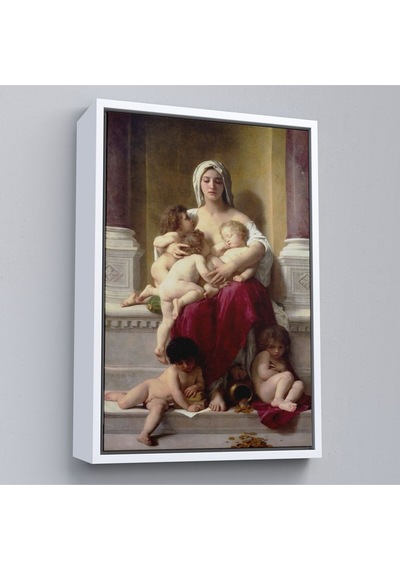 Çerçeveli Yetiştirme Yurdundaki Kadın Ve Çocuklar Duvar Tablosu William-adolphe Bouguereau-6147