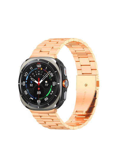 Galaxy Uyumlu Watch 8 Krd-04 Metal Kordon - Rose Gold