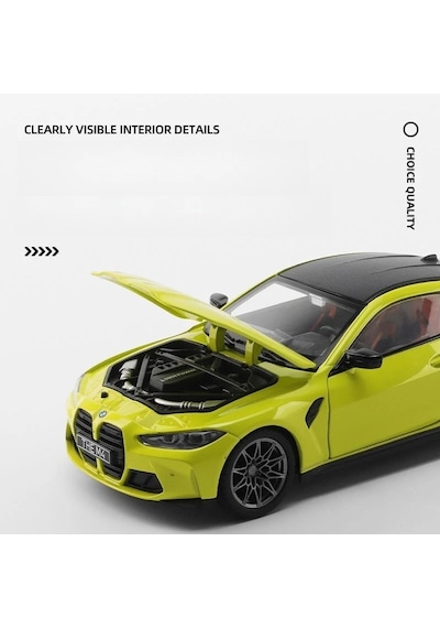 1:23 M4 G82 M4 Supercar Alaşım Diecasts Ses Ve Işık Yeşil