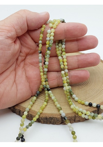 Peridot Zebercet Taşı Nane Yeşili Dizi 4-4,5mm Aralığu 62258 Çok REnkli
